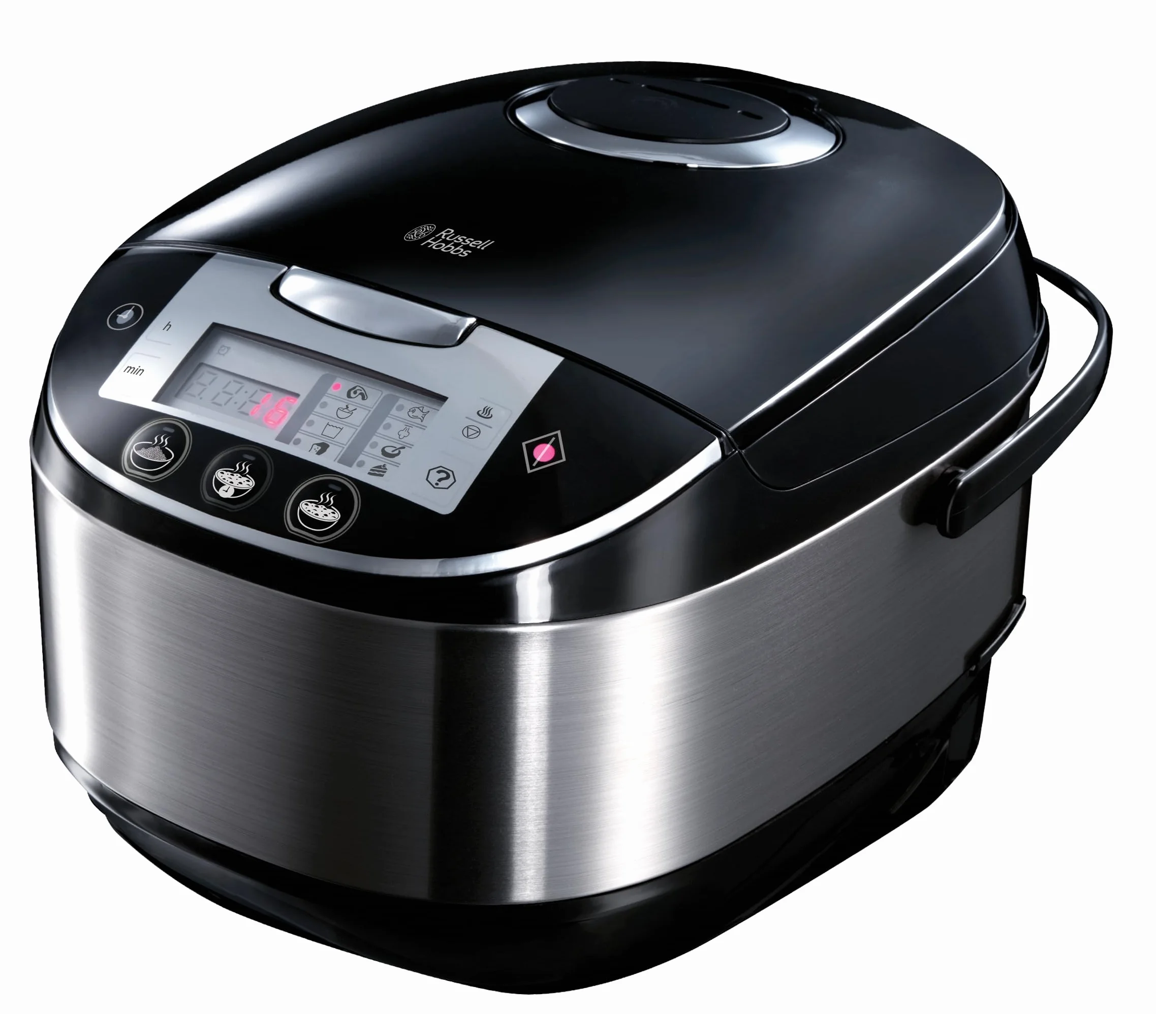 Russell Hobbs Multikocher [11-in-1: Reiskocher, Schongarer, Dampfgarer, Slow Cooker, Backoutomat, Joghurtbereiter etc.] Multicooker (5,0l, digitales Display, Anti-Kondensations-Deckel) 21850-56