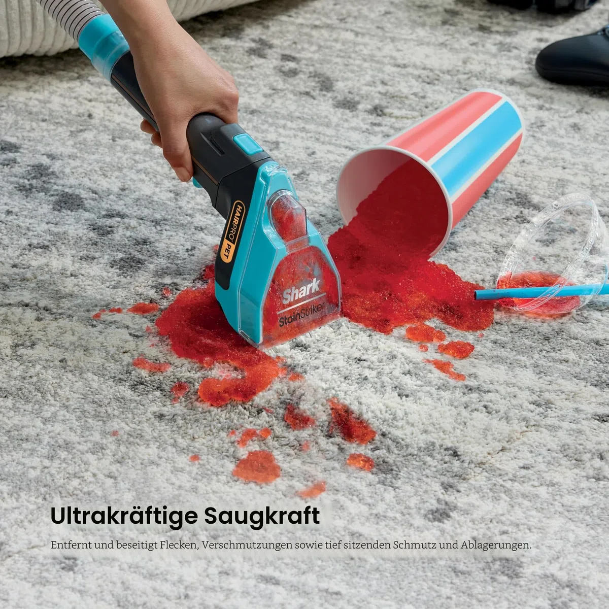 Shark, Tragbarer Teppich-, Teppich- und Polsterreiniger für Haustiere, PX251, StainStriker mit HairPro-Technologie