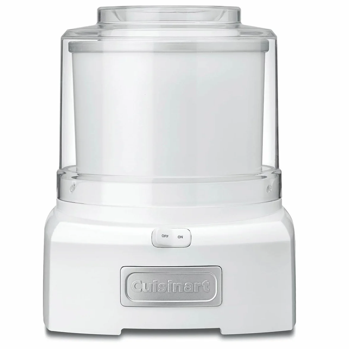 Cuisinart Cool Scoops Hausgemachtes Gelato & Eismaschine in 25 Min. | Sorbet Frozen Yogurt Maker | Familiengröße | 1.4L Rührschüssel | ICE21, Kunststoff, Weiß