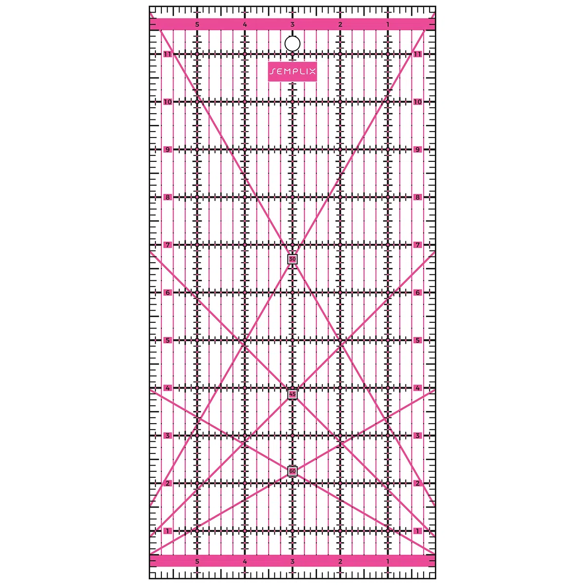 SEMPLIX Patchwork Lineal Set Inch (6x6 inch, 12x6 inch, 24x6,5 inch, 12,5x12,5 inch) (pink)