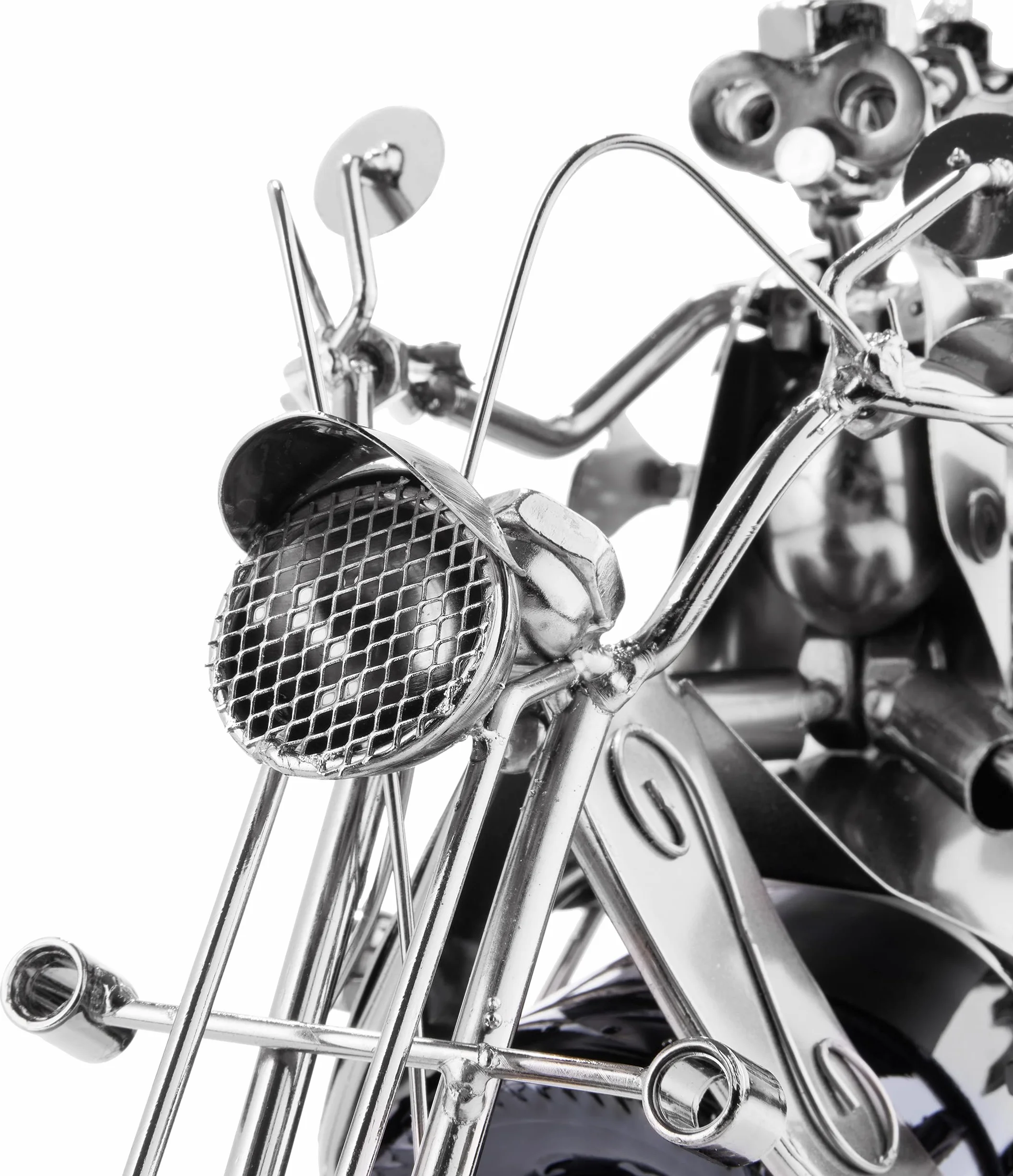 BRUBAKER Flaschenhalter Paar auf Motorrad - Weinflaschenhalter Metall Skulptur Geschenk mit Geschenkkarte