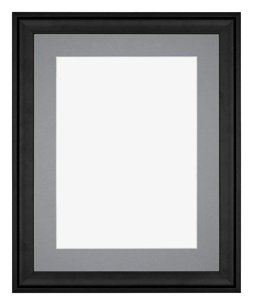 yd. Passepartout 35x45 cm für Fotogröße 25x35 - Grau - Museumkarton - Außenmaße 35x45 cm - Innengröße 25x35 cm