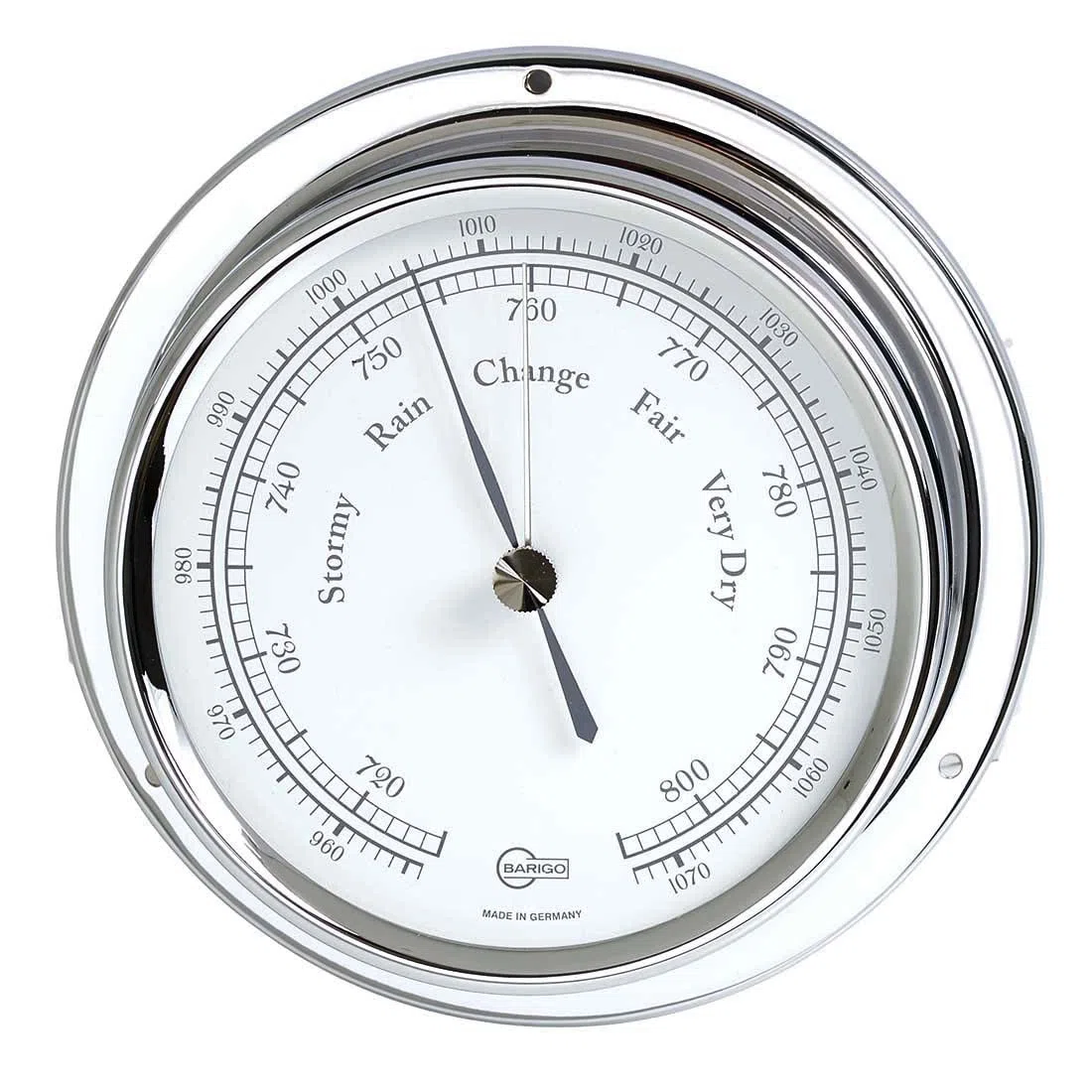Barigo Regatta Schiffsbarometer Chrom 120mm x 40 mm