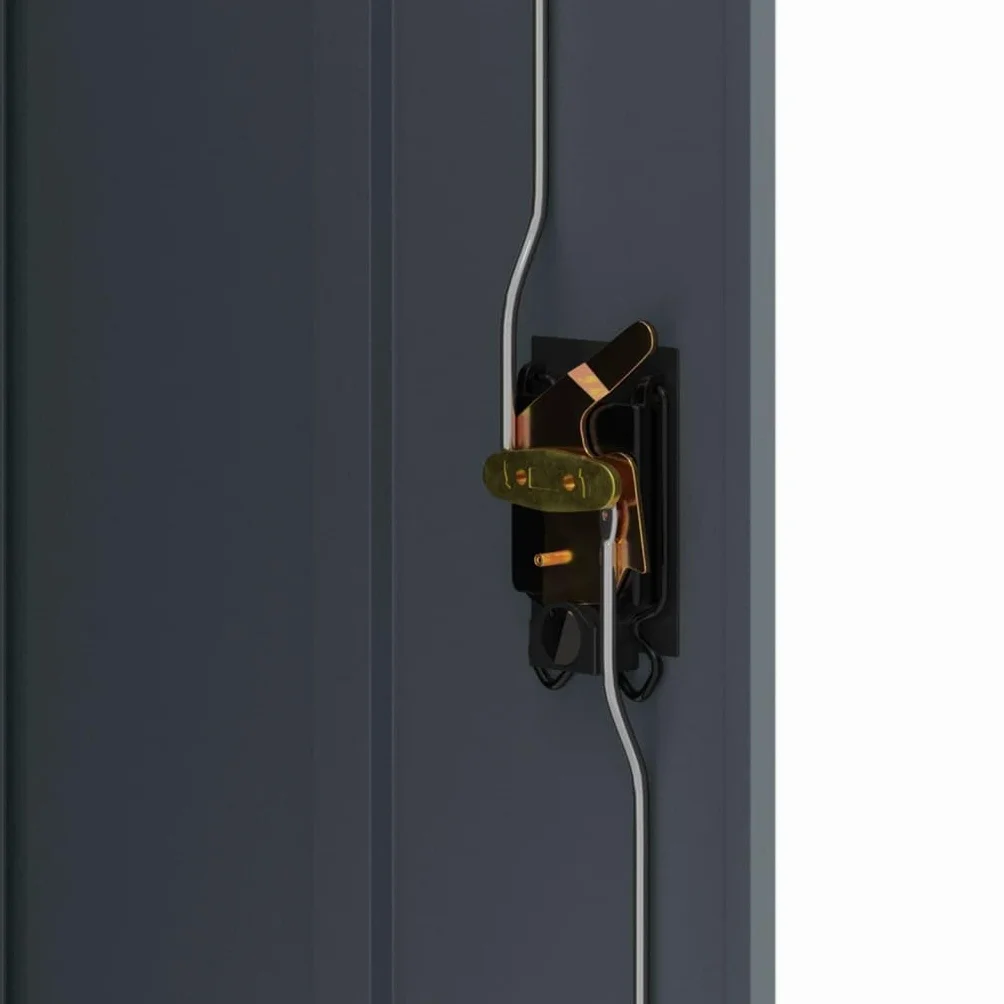 vidaXL Aktenschrank, Büroschrank mit Einlegeboden, Abschließbar Metallschrank Schrank mit Türen, Aufbewahrungsschrank Büromöbel, Anthrazit Stahl