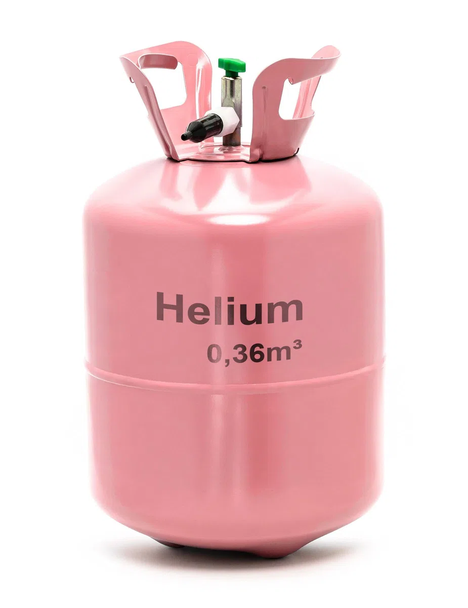 Große Heliumflasche für bis zu 50 Luftballons, Grün, Einheitsgröße