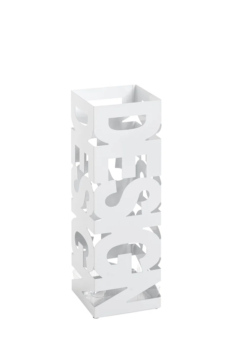 HAKU Schirmständer Regenschirmständer weiß, Metall - Maße: B 16 x H 48 x T 16 cm, Style: Modern