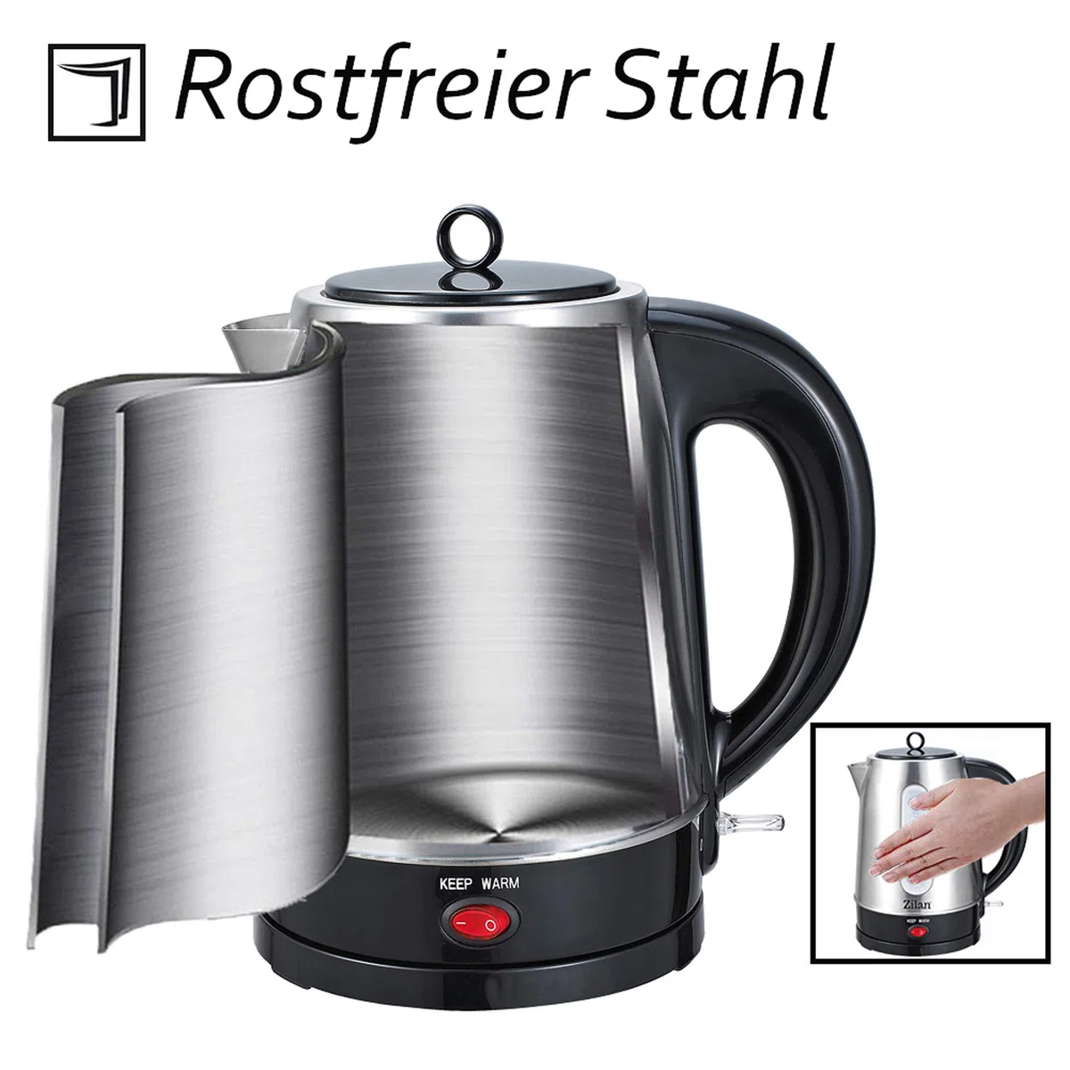 Teekocher | 100% BPA-Frei | 2200 Watt | Überhitzungsschutz | Kalkfilter | Sicherheitsglas | Teemaschine | Wasserkocher | Tea Maker | Water Kettle | Tee