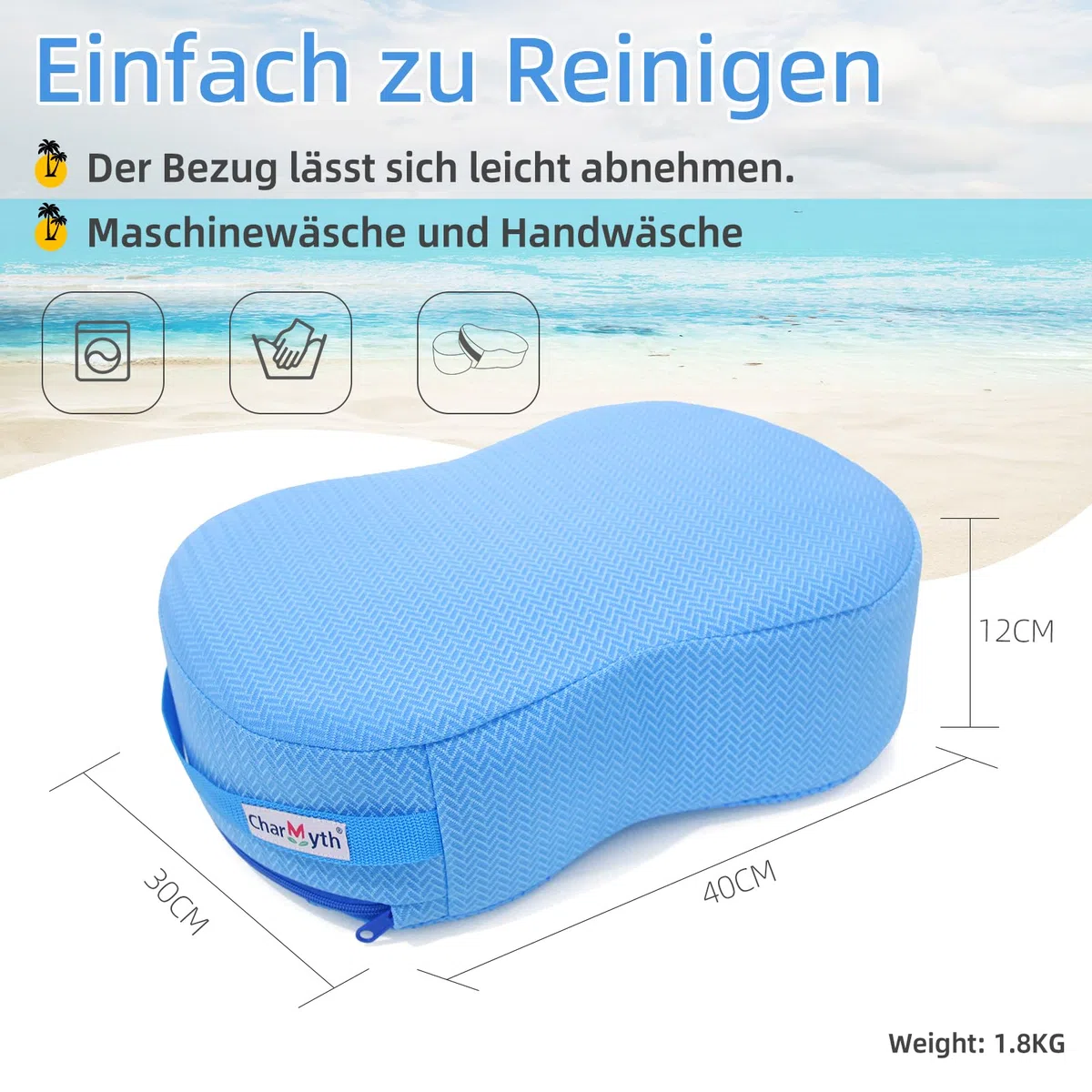 Whirlpool Sitzkissen Sitzerhöhung Unterwasser, 40 x 30 x 12cm Badewannenkissen, rutschfest schnelltrocknend Hot Tub Booster Seat