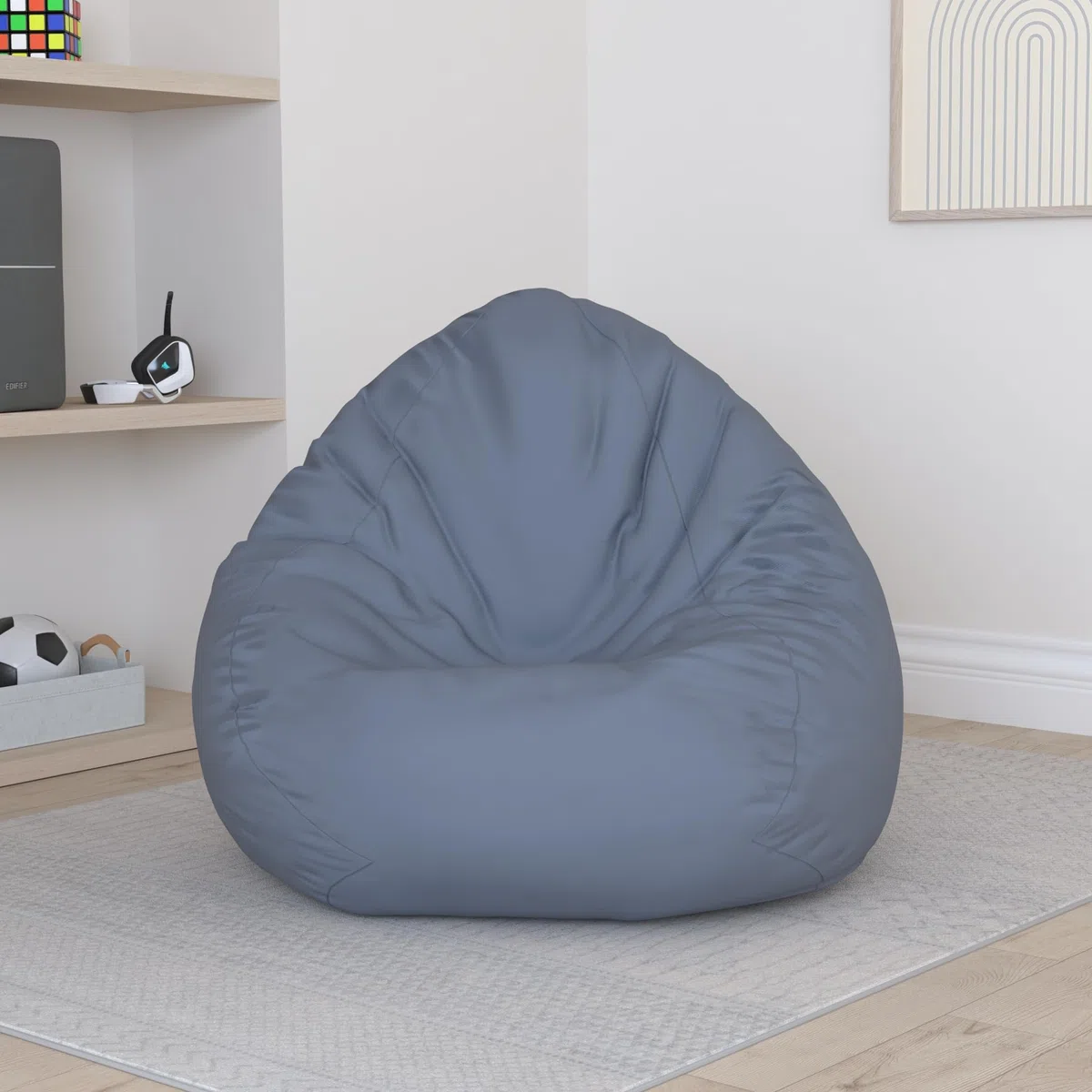 Sitzsack XXL Bodenkissen für Erwachsene & Kinder - Geeignet für Gaming oder Entspannen - Indoor wie Outdoor da er Wasserfest ist - mit EPS Perlen, Farbe:Anthrazit, Größe:XXXL