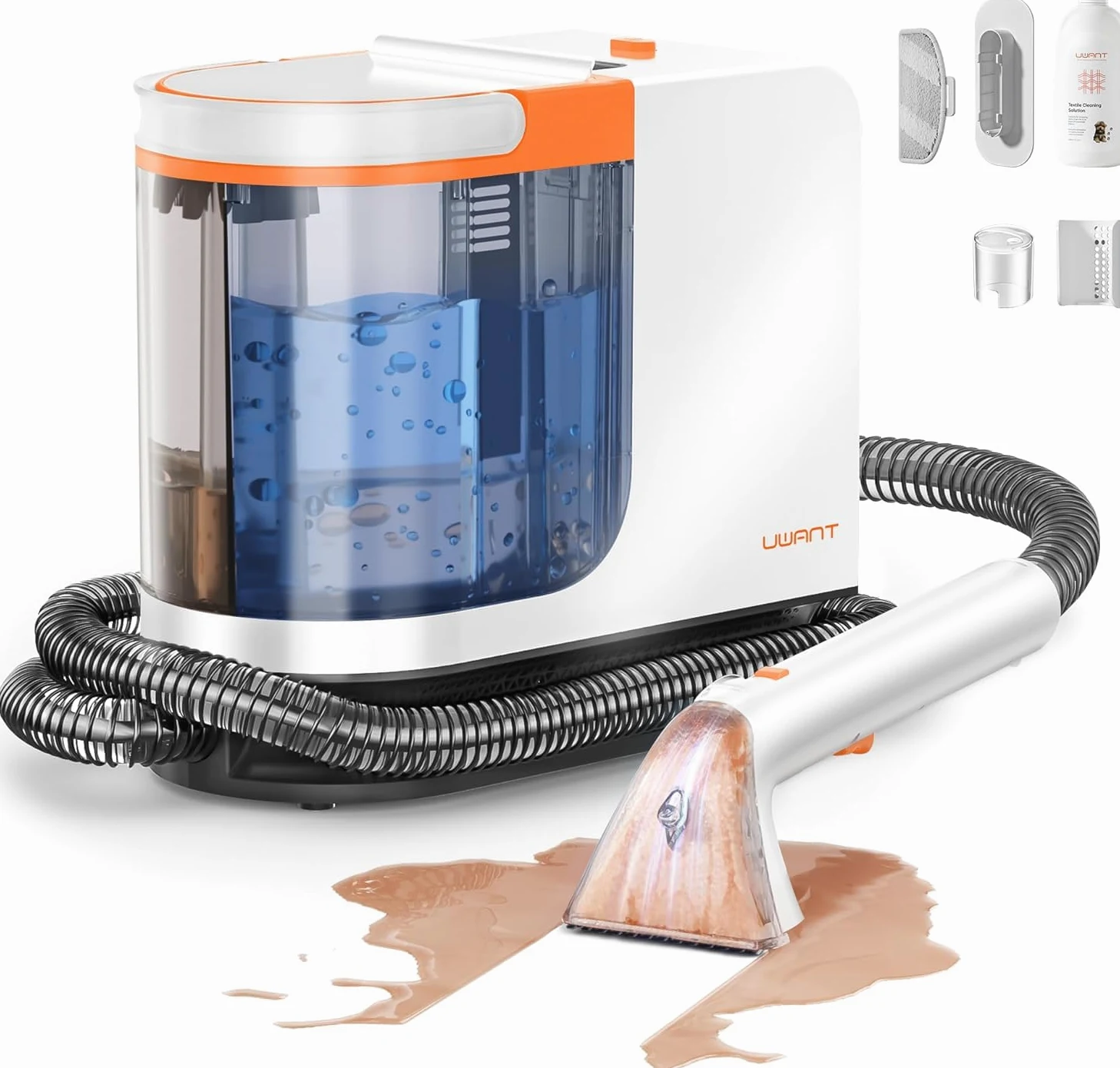 Uwant B300Pro Polsterreiniger Gerät Mit 18Kpa Teppichreiniger Waschsauger Geräuscharm Nasssauger Teppichreiniger Für Alltägliche Flecken Und Verschmutzungen Mit Schlauch Für Teppich Sofa Set of 1