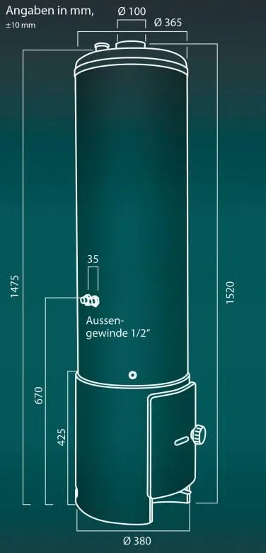 Badeofen Rustikal komplett mit Unterofen und Mischbatterie, Braun, drucklos
