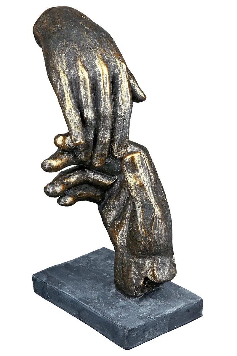 Casablanca Skulptur Two Hands Deko Figur Bronze Kunstharz Statue H. 21 cm x B. 13 cm