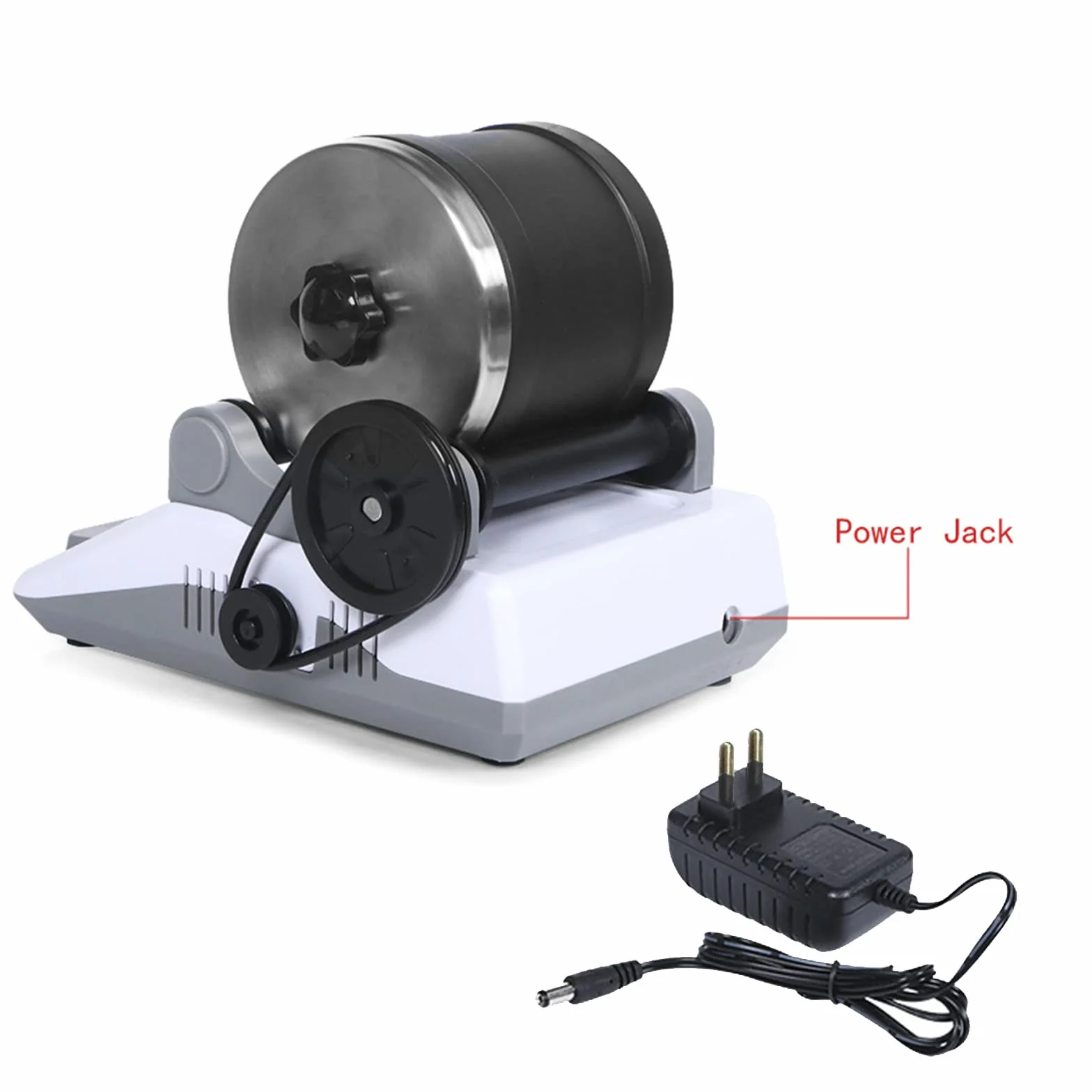 Rock Tumbler Kit, Professionelles Steinbecher Set Poliertrommel Steintrommel Steinschleifmaschine Rock Polisher 7 Tage Zeitmessung Funktion 4 Arten Polierpulver