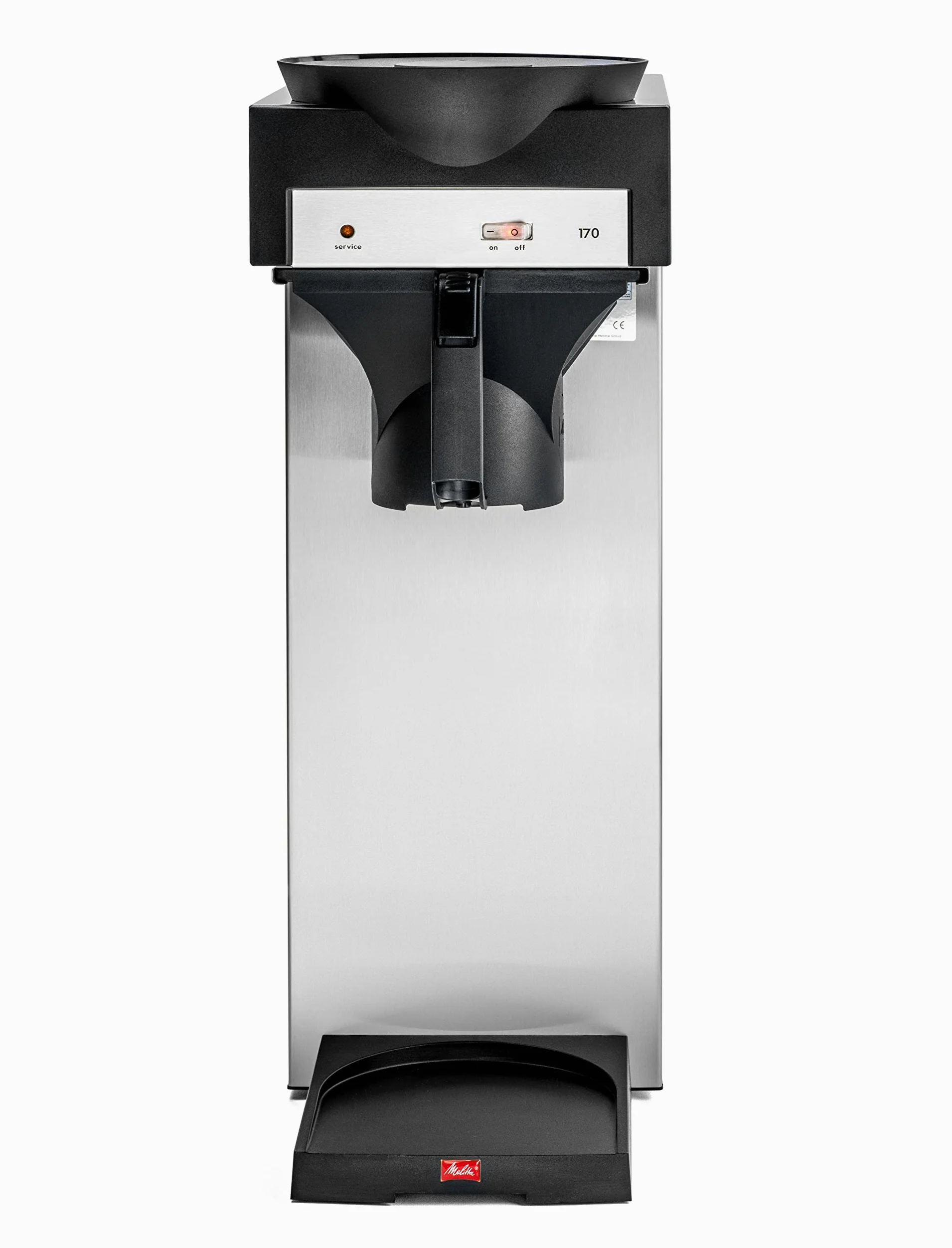 Melitta 20347 Filterkaffeemaschine für Isolierkannen, 170 MT, 2,2l, Edelstahl/Schwarz