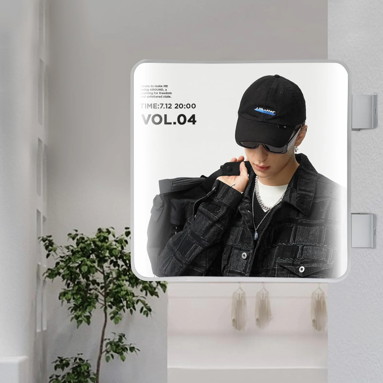 Doppelseitiger LED-Leuchtkasten 60x60cm – 1600lm, IP65 Wasserdicht, 10000K, Lichtwerbung Schild mit Stromanschluss – Lichtbox Werbung für Außenbereich Geschäft Laden Wandmontage