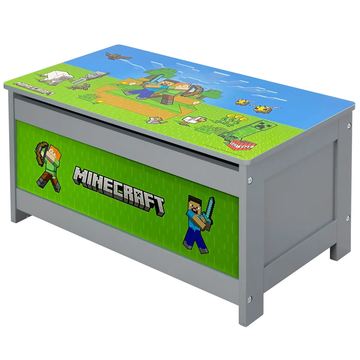 MINECRAFT - Sitzbank, Truhe mit Stauraum und Klappe