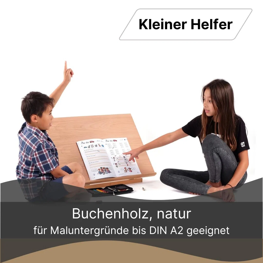 ZEICHENTISCH WORKSTATION | Buchenholz | Tischstaffelei für Malvorlagen bis DIN A2