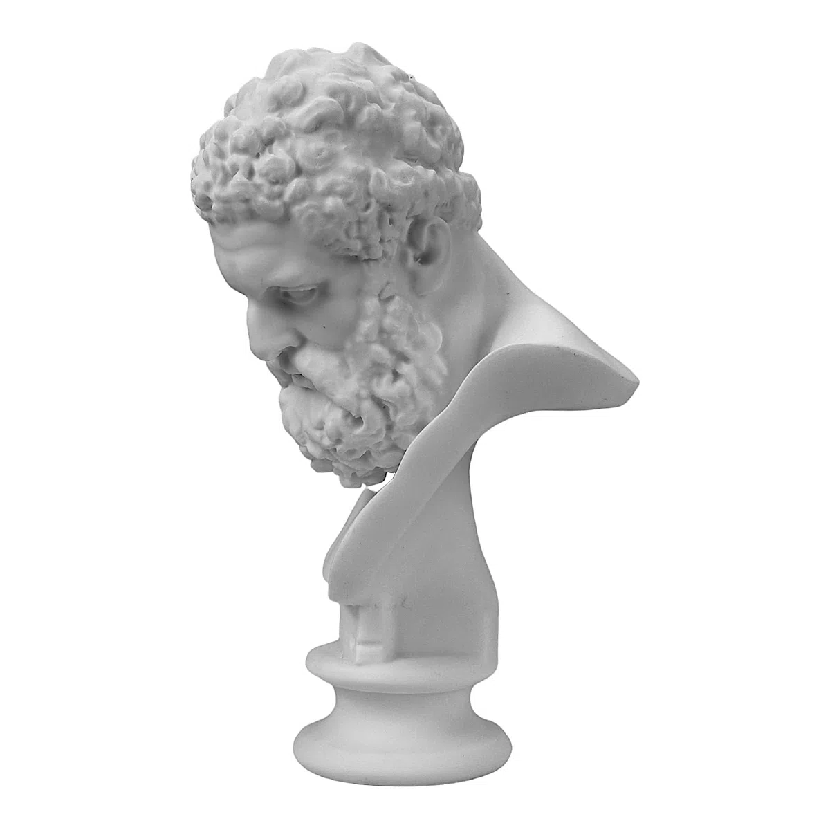 Farnese Hercules Büste griechische Statue Skulptur Gussmarmor Kopie 19,8 cm
