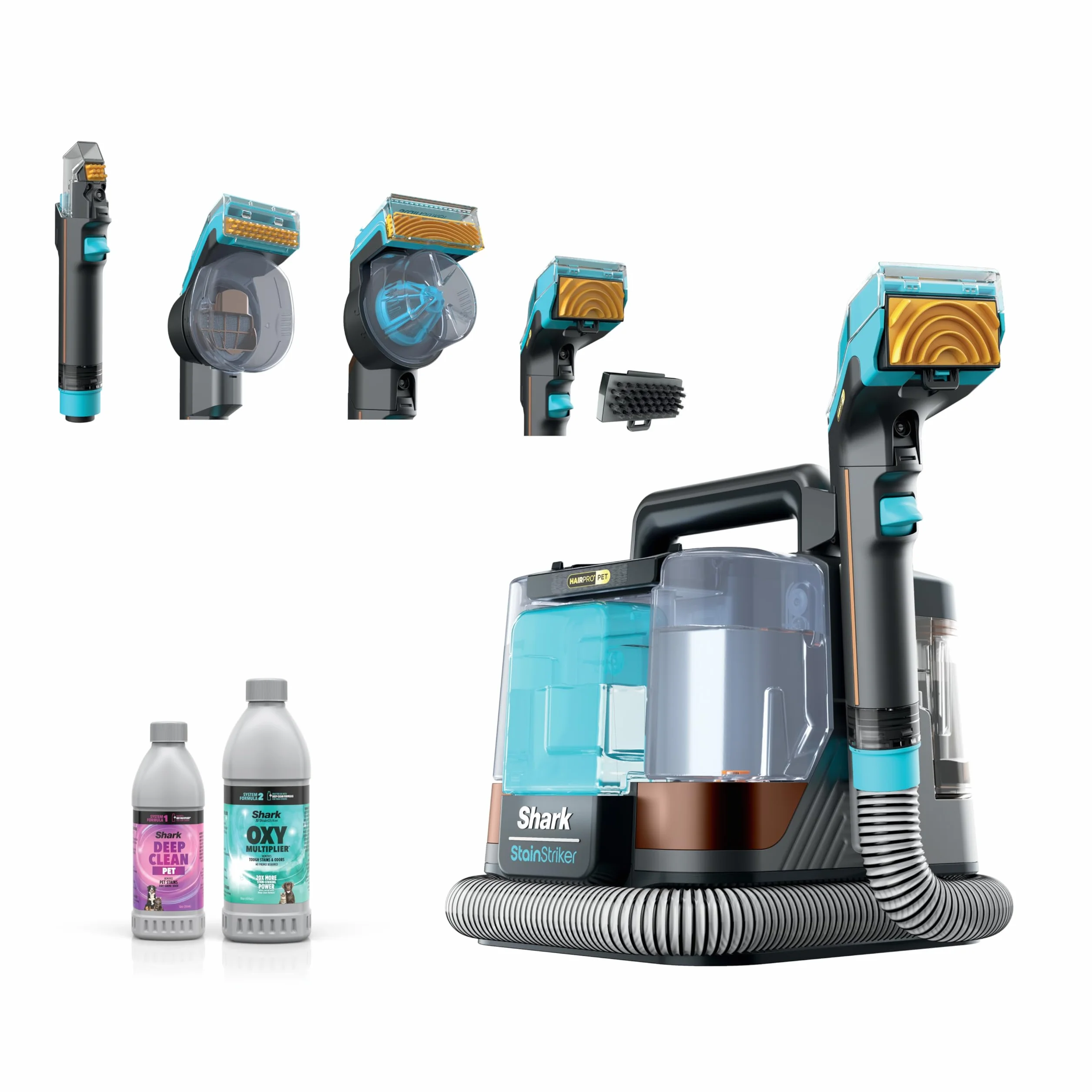 Shark, Tragbarer Teppich-, Teppich- und Polsterreiniger für Haustiere, PX251, StainStriker mit HairPro-Technologie