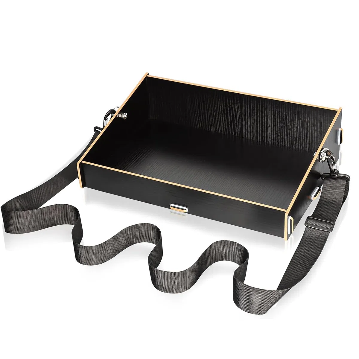 BEIMEIII Bauchladen Junggesellinnenabschied Schwarz Bauchladen JGA 40 * 26 * 10.5cm Bauchladen Braut Holz Junggesellinnenabschied Deko für Männer Frauen JGA Party Spiele Promotion