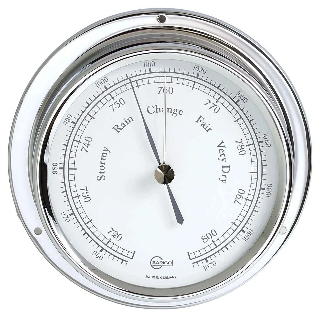 Barigo Regatta Schiffsbarometer Chrom 120mm x 40 mm