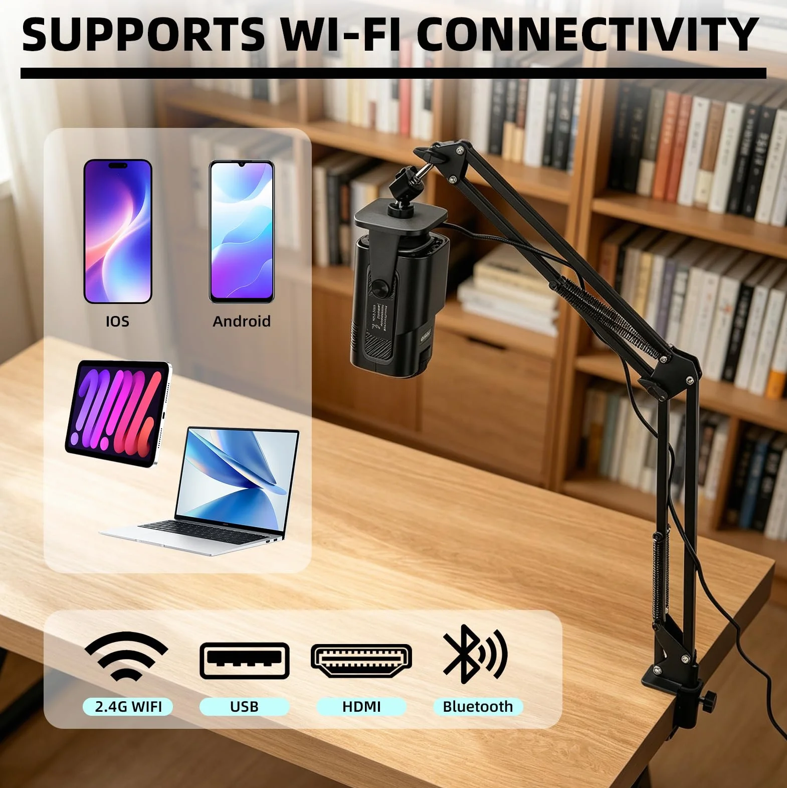Tragbarer Zeichenprojektor, Desktop Smarte Skizzenprojektoren mit Fernbedienung und Ständer zum Nachzeichnen, Skizzierwerkzeug, Zeichnen, WLAN Konnektivität