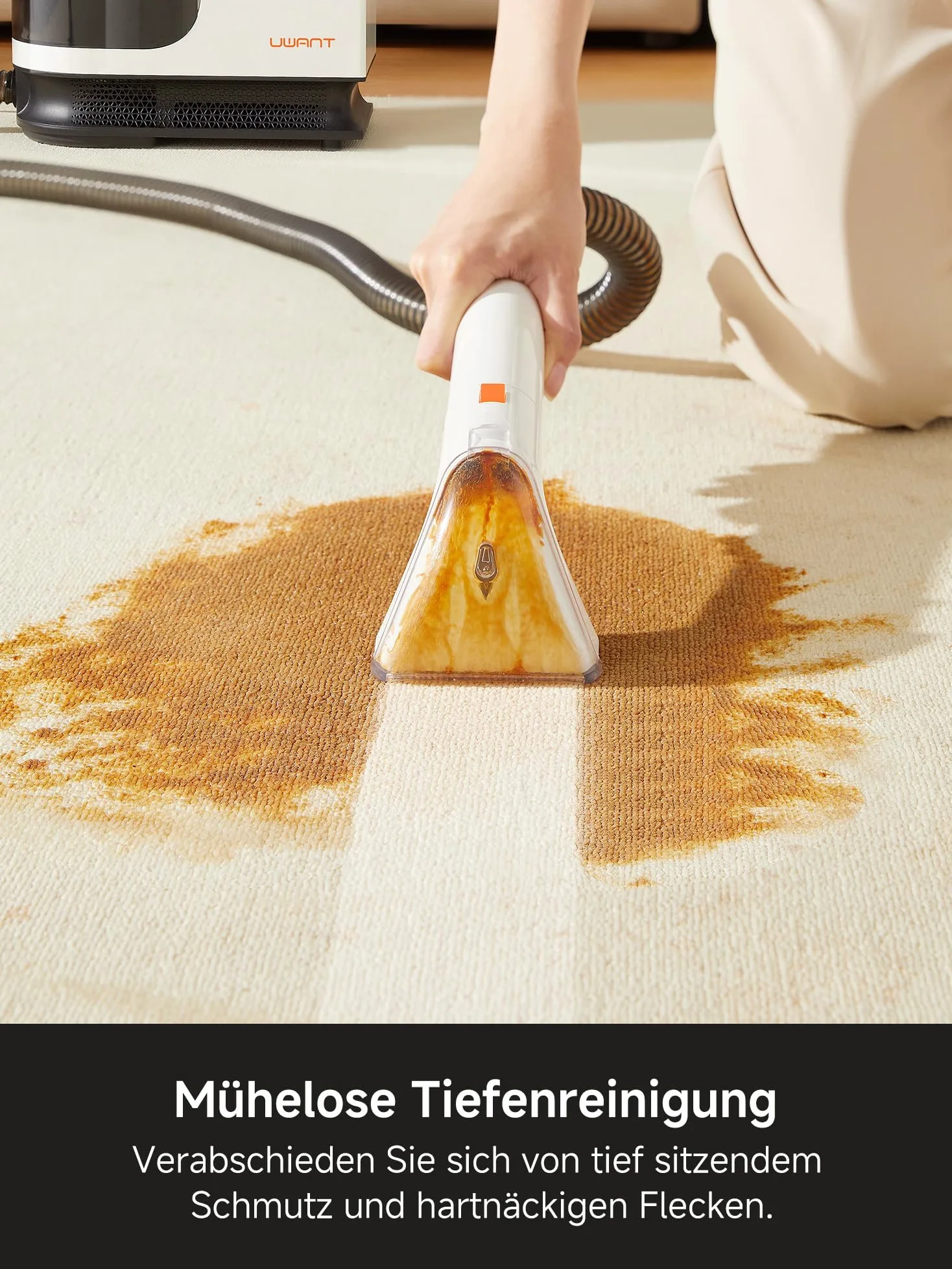 Uwant B300Pro Polsterreiniger Gerät Mit 18Kpa Teppichreiniger Waschsauger Geräuscharm Nasssauger Teppichreiniger Für Alltägliche Flecken Und Verschmutzungen Mit Schlauch Für Teppich Sofa Set of 1