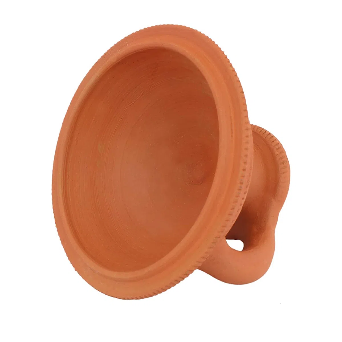 S,S Store Crafts Desi handgefertigter natürlicher Ton, Dhoop Loban Dani/Dhuni Brennerhalter/Topfständer für Puja/Hawan/Dhuni mit Griff, mittlere Größe, 100 % reiner Mitti, 12,7 x 10,2 x 10,2 cm, 1