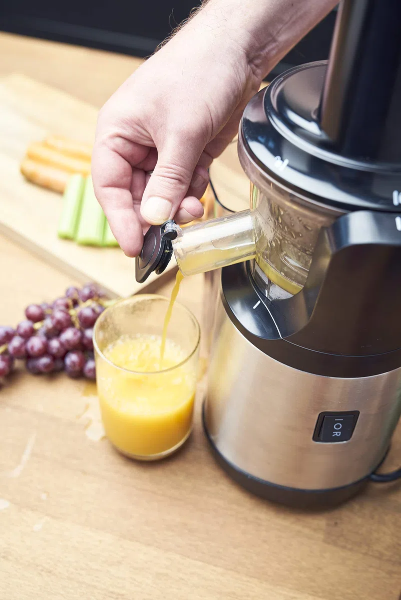 GASTROBACK Slow Juicer Advanced Vital, Schwarz, Silber