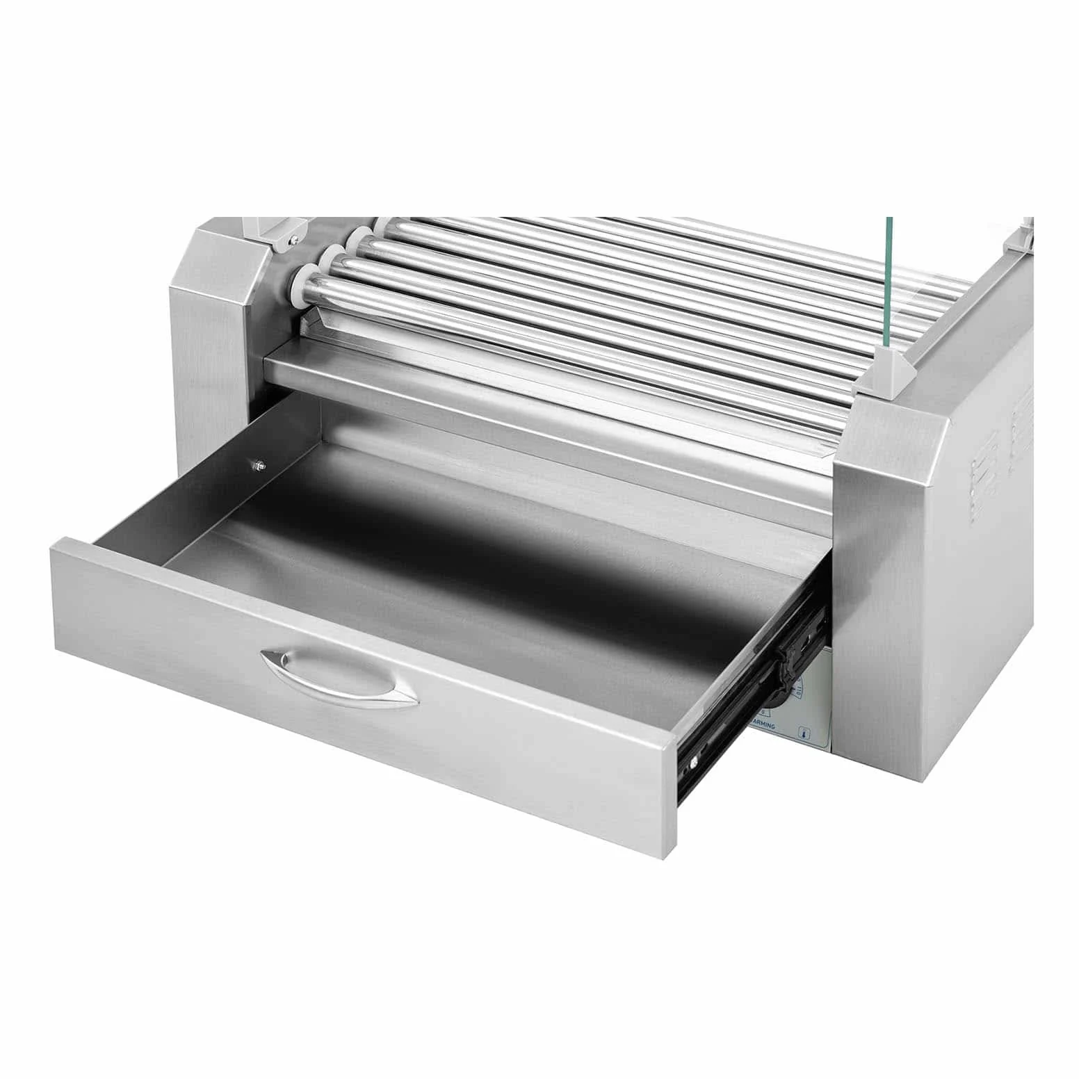 Royal Catering RC-RG7DC Hot Dog Grill 2 Zonen Edelstahl Rollengrill Würstchengrill 7 Rollen 1.500 W
