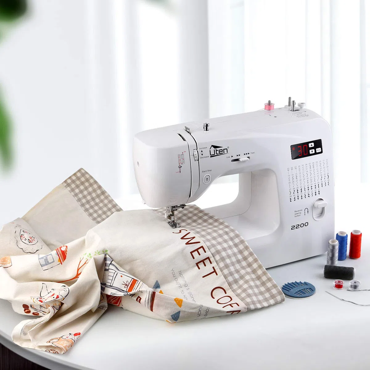 Nähmaschine Elektrisch Freiarm Computer-Nähmaschine mit 60 Stichprogramme für Anfänger Profi, Weihnachten Geschenke Geschenkidee für Muttertag