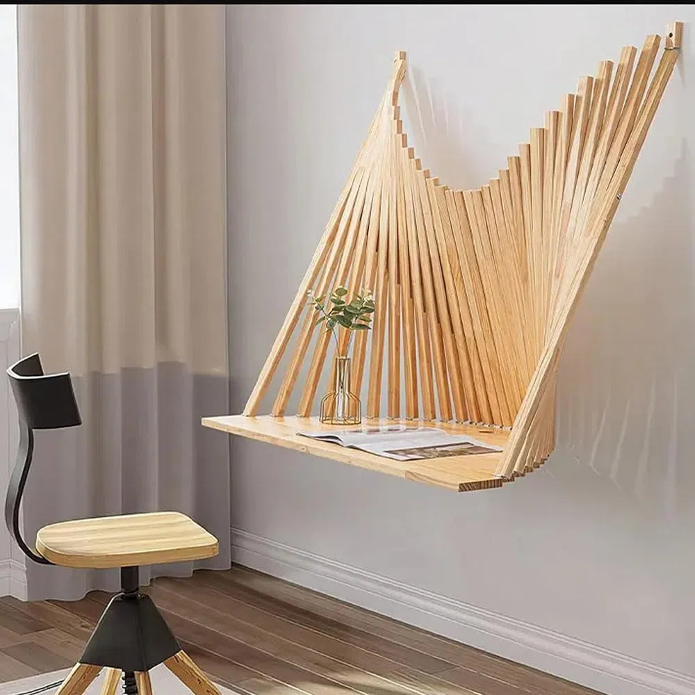 Wandklapptisch, schwebender Laptop-Schreibtisch, Holzarbeitsbank für kleine Räume, Bar, Schlafzimmer