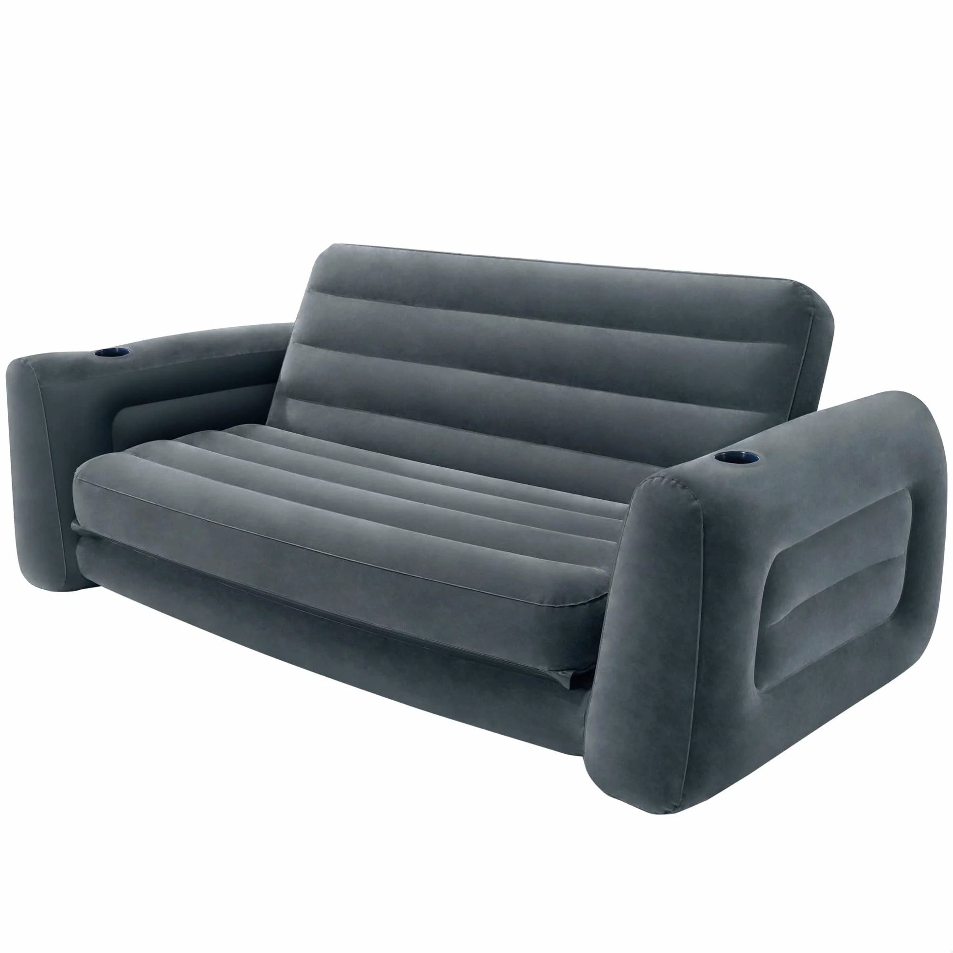 INTEX Aufblasbares Sofa mit Schlaffunktion für 2 Personen Max. 200kg (127x231x66 cm) Couchsofa aufblasbar mit Getränkehalterung (66552NP)