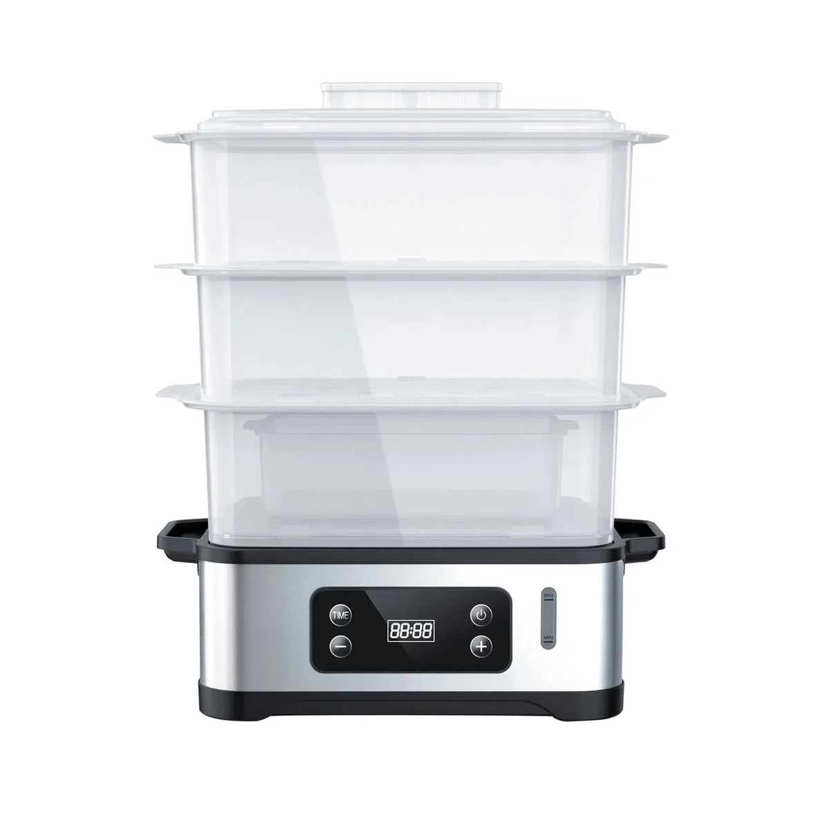 Ambiano Dampfgarer Edelstahl 1000 W 12,0 l 3 Ebenen BPA frei TÜV/GS