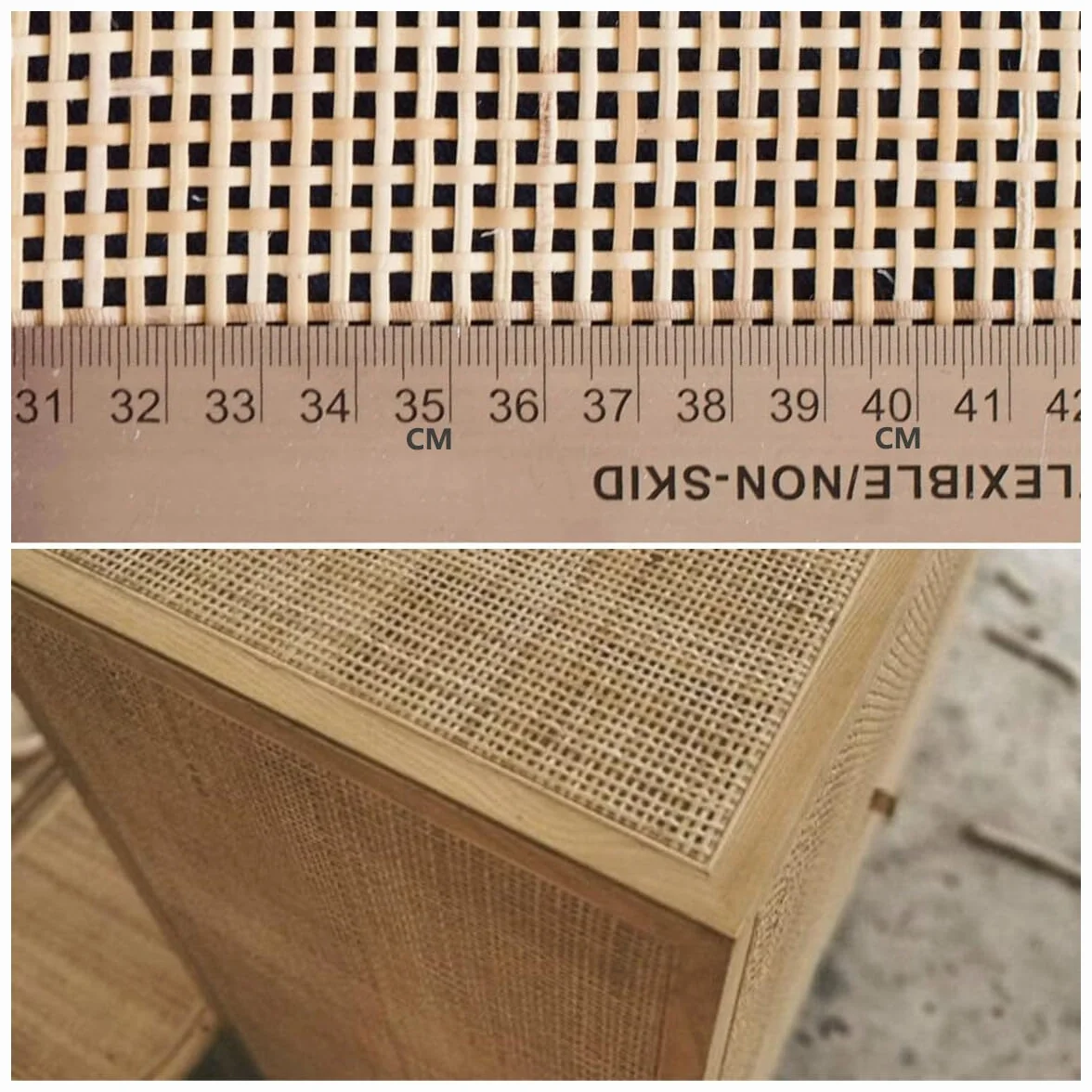 Natürliches Rattan, Wiener Geflecht Meterware, Wiener Geflecht Rattan Meterware, 60 x 250cm Rattan Geflecht, Rattan-Gurtband lampenschirm Rattan Rolle, Cane webbing DIY Deko Stuhl Upcycling-Möbel