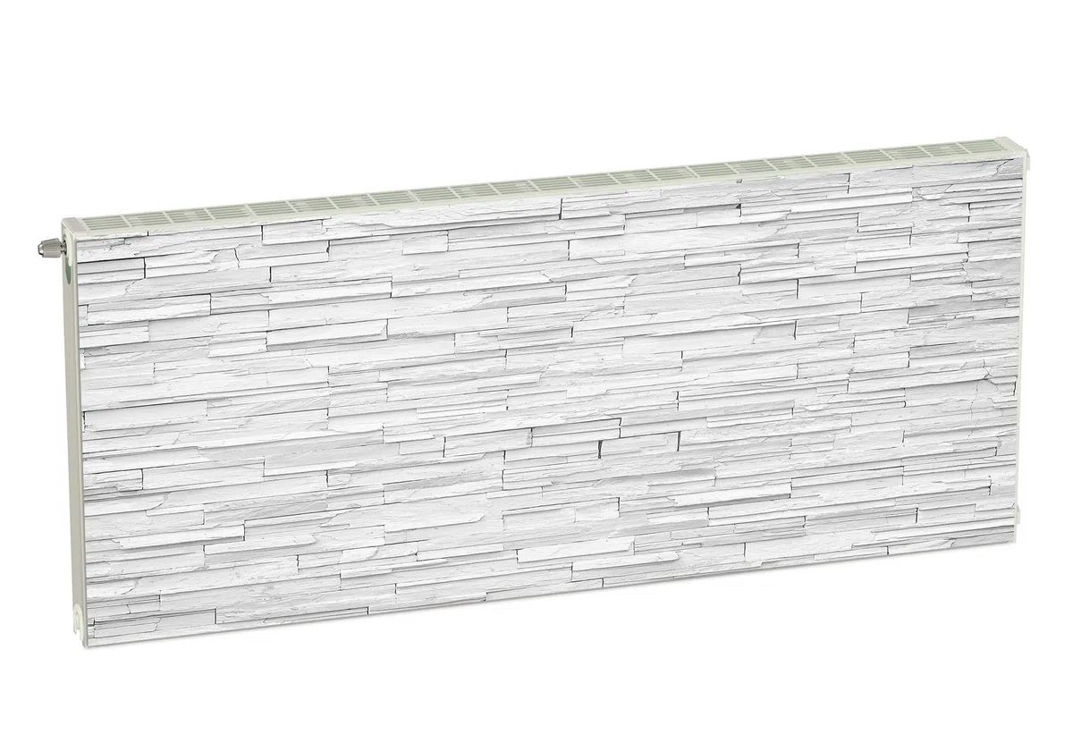 Magnet Heizkörperverkleidung Heizkörperabdeckung Weiss Ziegel 140x60 cm Heizung Abdeckung Verkleidung Magnetische Abdeckmatte Kühlschrank aus Einem Flexiblen Magneten Digitaler Aufdruck
