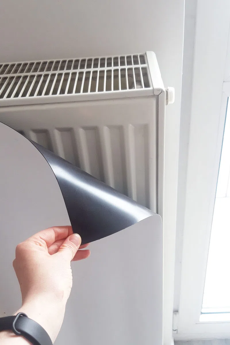 Magnet Heizkörperverkleidung Heizkörperabdeckung Weiss Ziegel 140x60 cm Heizung Abdeckung Verkleidung Magnetische Abdeckmatte Kühlschrank aus Einem Flexiblen Magneten Digitaler Aufdruck