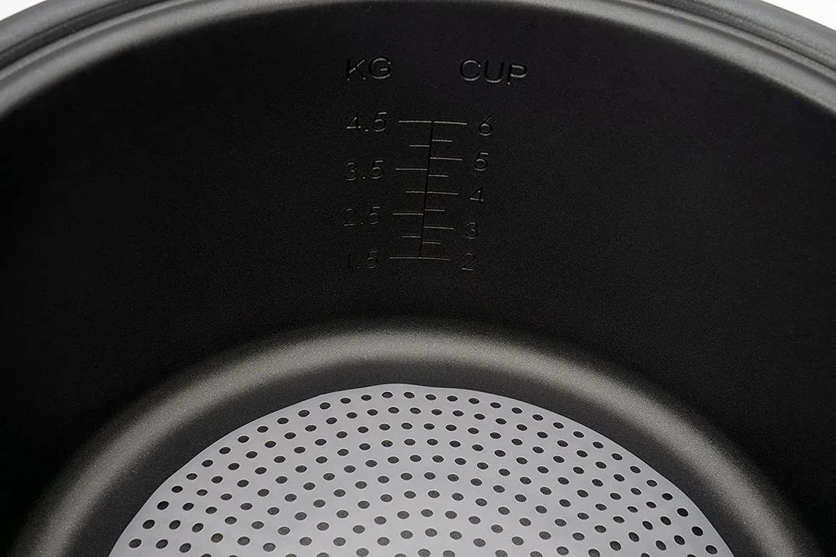 REISHUNGER Gastronomie Reiskocher - für bis zu 32 Portionen - 5,8 L - Edelstahlgehäuse mit doppelter Antihaftbeschichtung - Warmhaltefunktion & Timer - 3 Programme, Einfache Bedienung