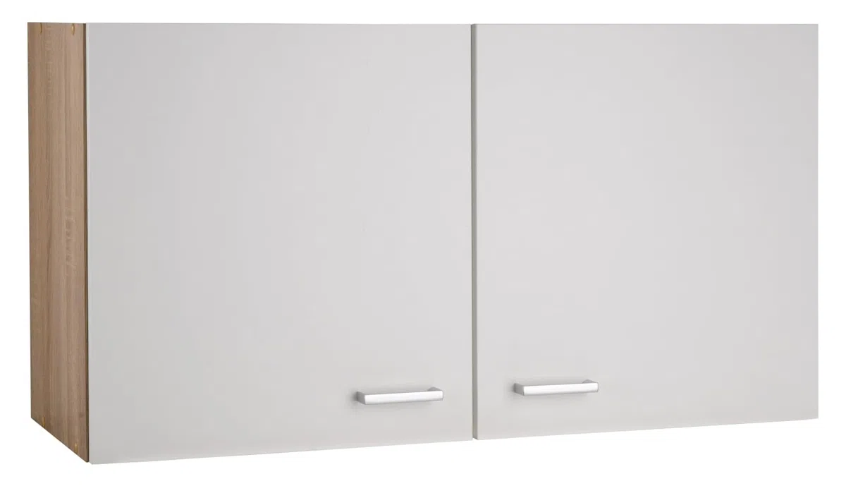 Nicht Zutreffend Küchenschrank - Eiche Sonoma - Weiß - 2 Türen - B 100 x H 54 x T 35 cm - Hängeschrank Oberschrank
