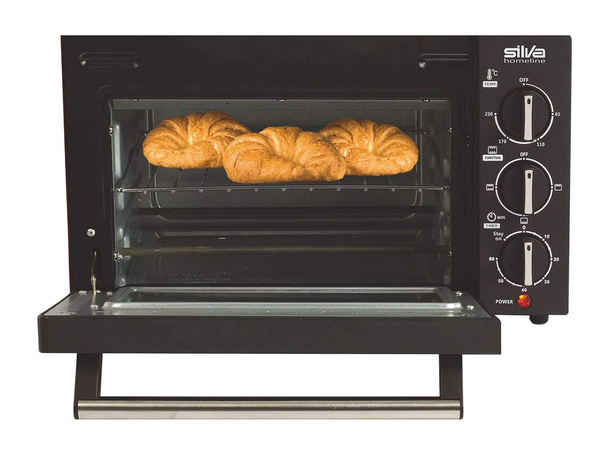 Silva-Homeline MB 1400 Minibackofen, 14 l, regelbar bis zu 230 Grad, großes Sichtfenster, Ober- & Unterhitze, inkl. Backblech und Grillrost