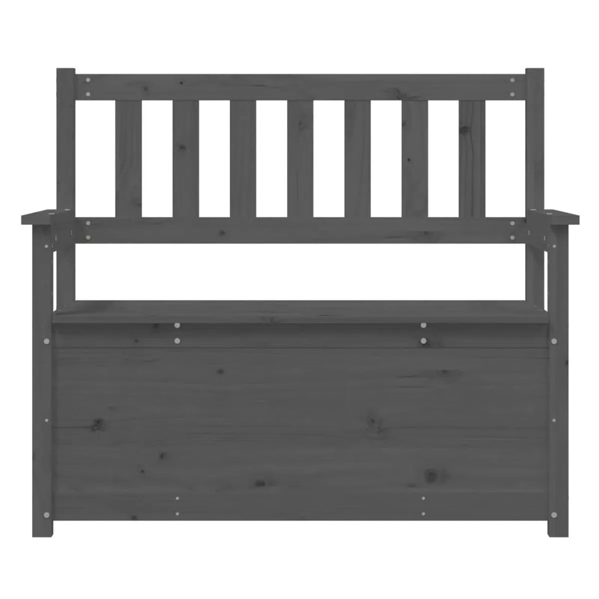 Festnight Sitzbank mit Stauraum Holz Truhenbank Holz Gartenbank Kissenbox mit Stauraum Holzbank Truhenbank Sitztruhe Balkon Sitzbank Grau 112,5x51,5x96,5 cm