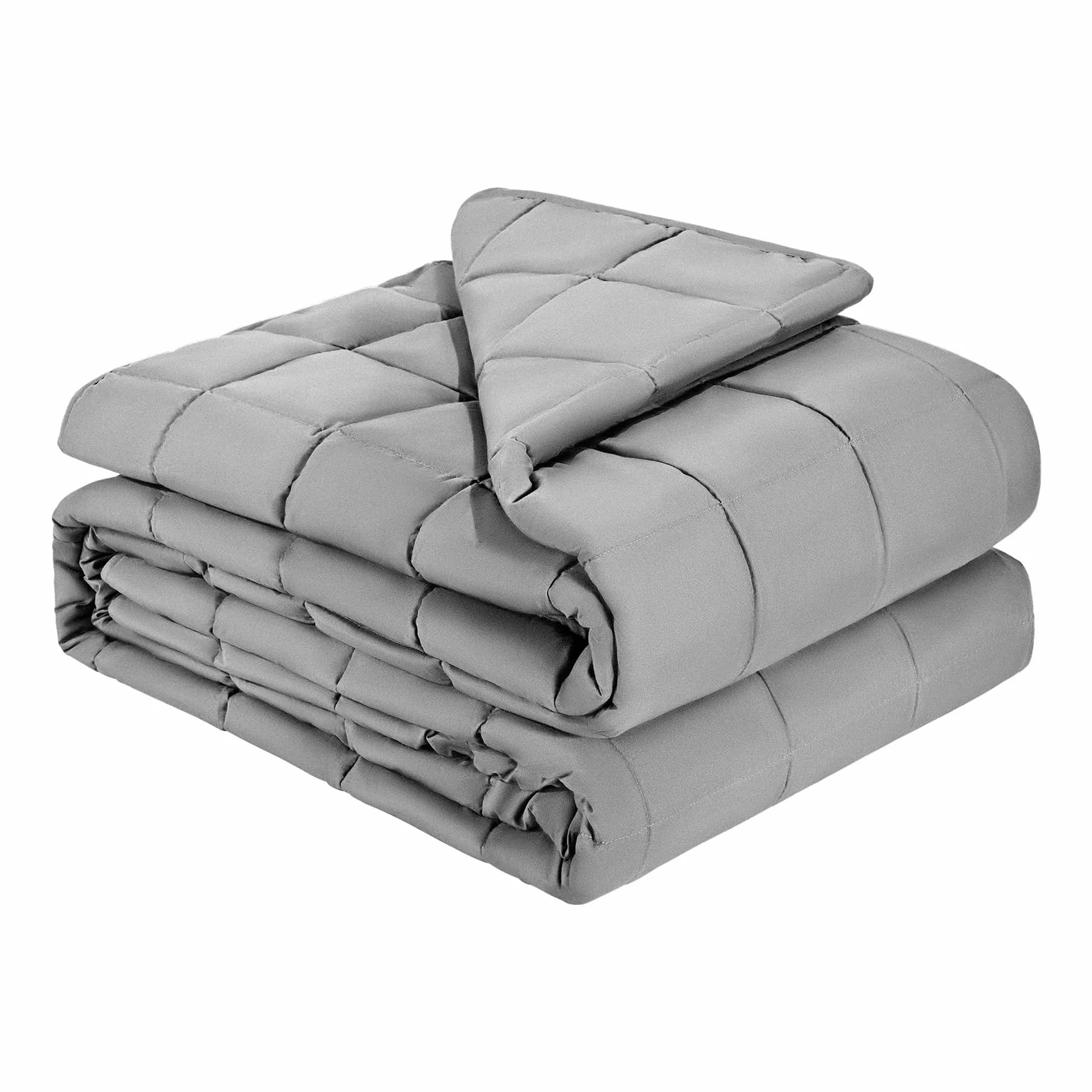 VEVOR Gewichtsdecke 11,3 kg 1524x2032 mm Queen-Size schwere Decke mit Glasperlen grau