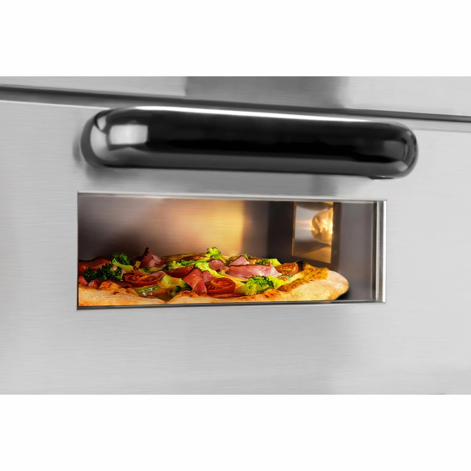 Royal Catering RCPO-2000-1PE Pizzaofen elektrisch 2000W 1 Kammer Pizzabackofen Pizza Ofen Schamotte Schamotteboden