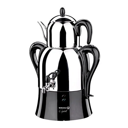 Korkmaz A341 Orginal Caykolik Samowar Semaver Teematik Schwarz Black