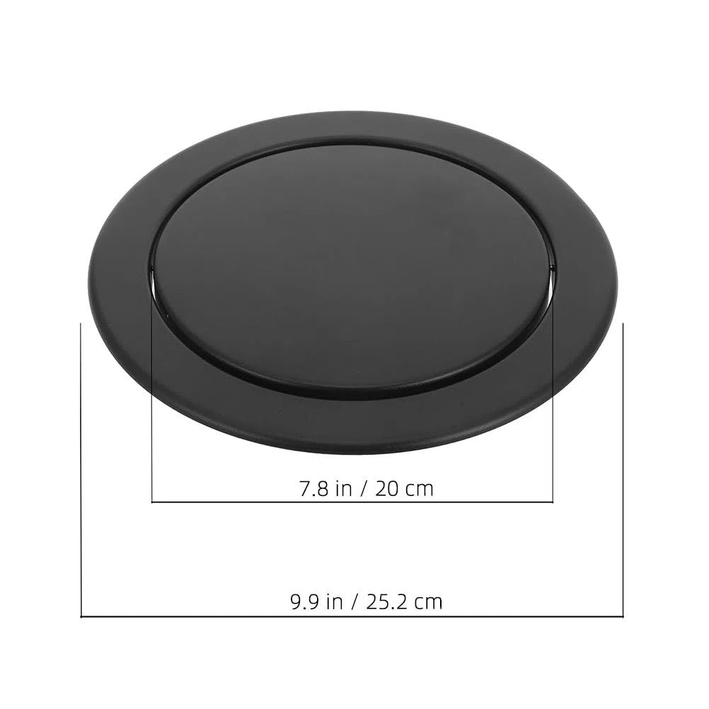 Edelstahl Eingebauter Mülleimerdeckel Mit Schwingdeckel 9.92X9.92X1.30In Für Küchenarbeitsplatte Und Badezimmer Platzsparend Für Hotelzimmer Und Haushalt