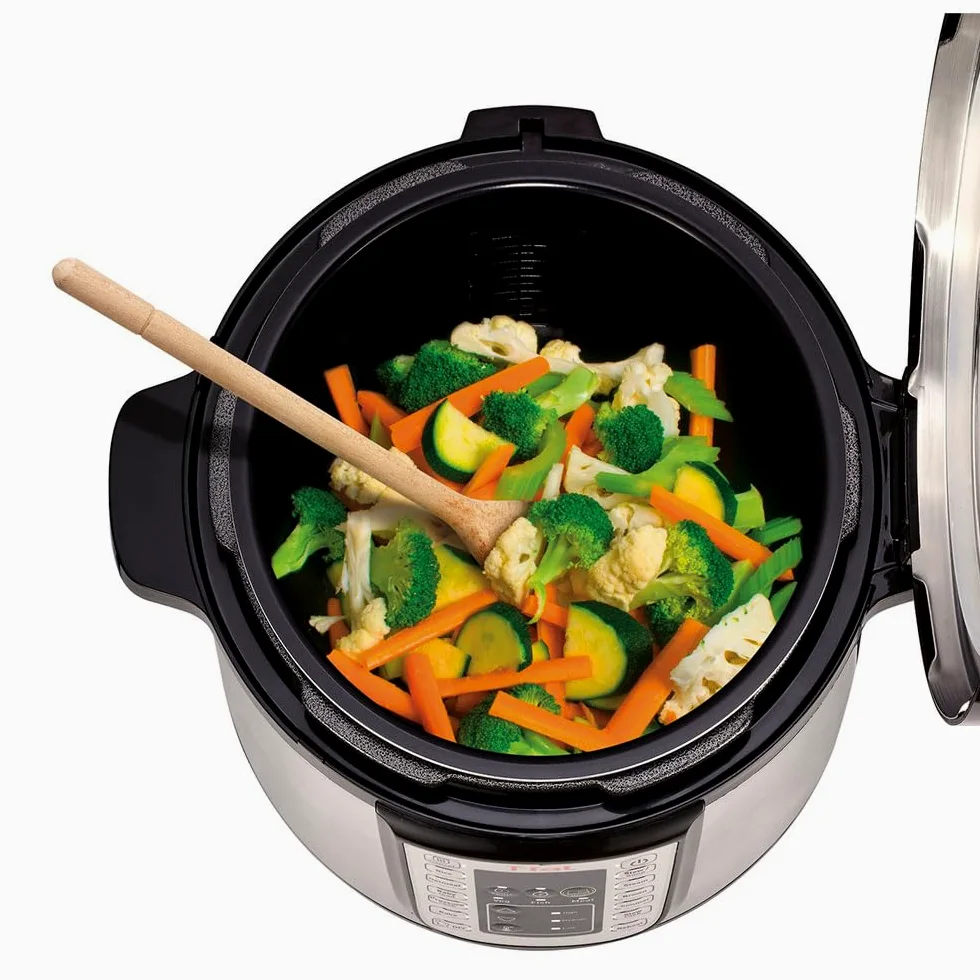 Tefal Fast & Delicious Multicooker Elektrischer Schnellkochtopf, 1.200 W, 25 automatische Programme, manueller Modus, inkl. Rezept, Dampfgarer, 6 l