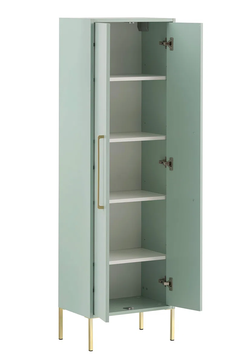 Schildmeyer Gloria Highboard 146637, Mint/Gold, 2 Türen