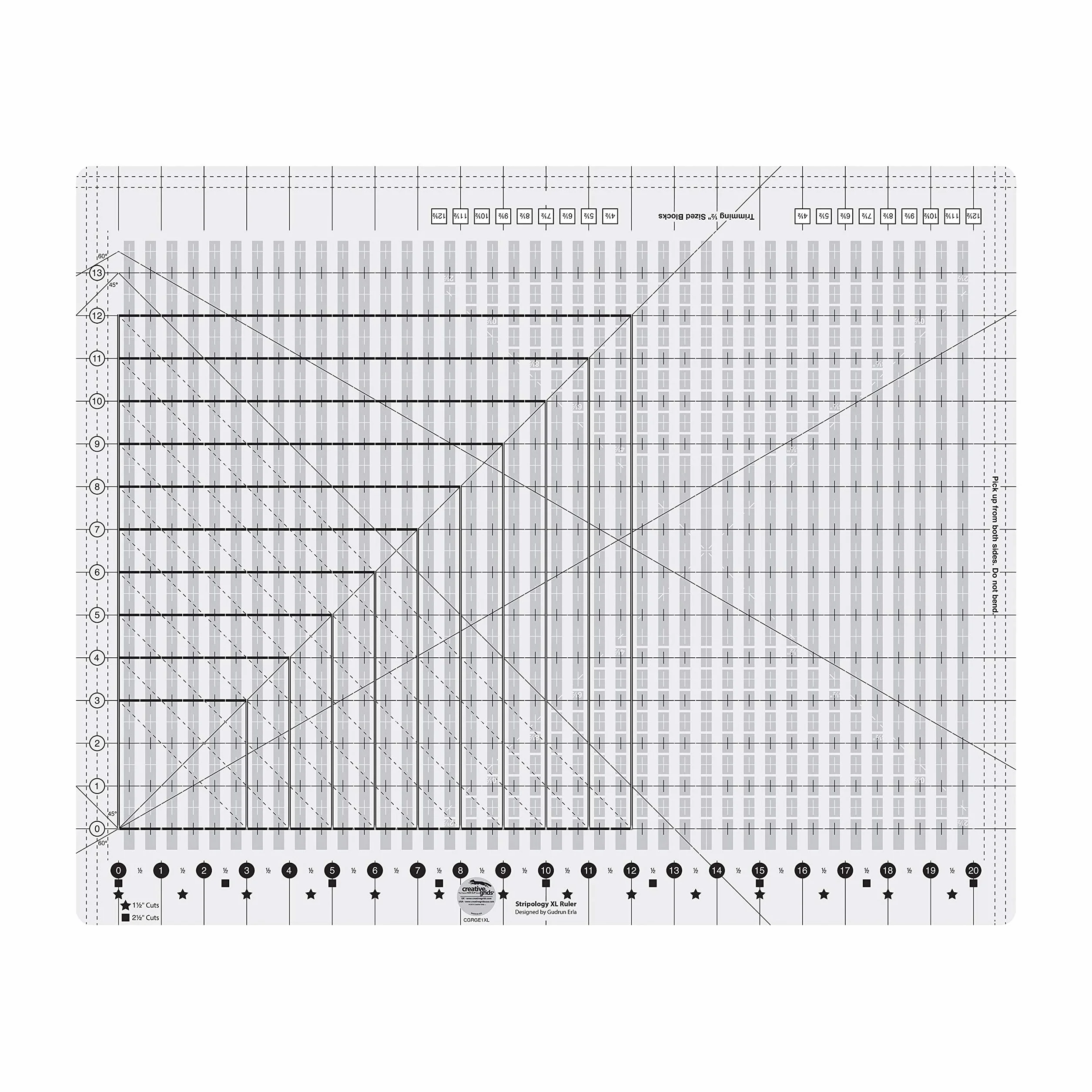 Creative Grids Stripology XL-Lineal, Acryl, CGRGE1XL