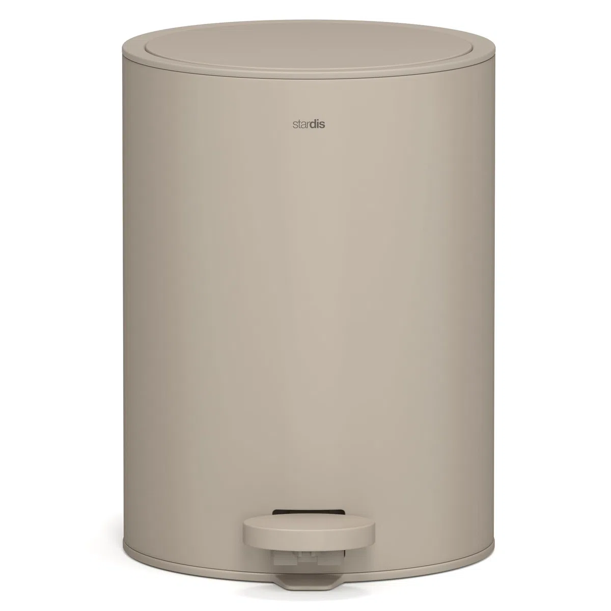 3 Liter Treteimer Edelstahl matt Softclose Klappdeckel leise schließend Inneneimer Mülleimer Abfalleimer Badeimer taupe beige