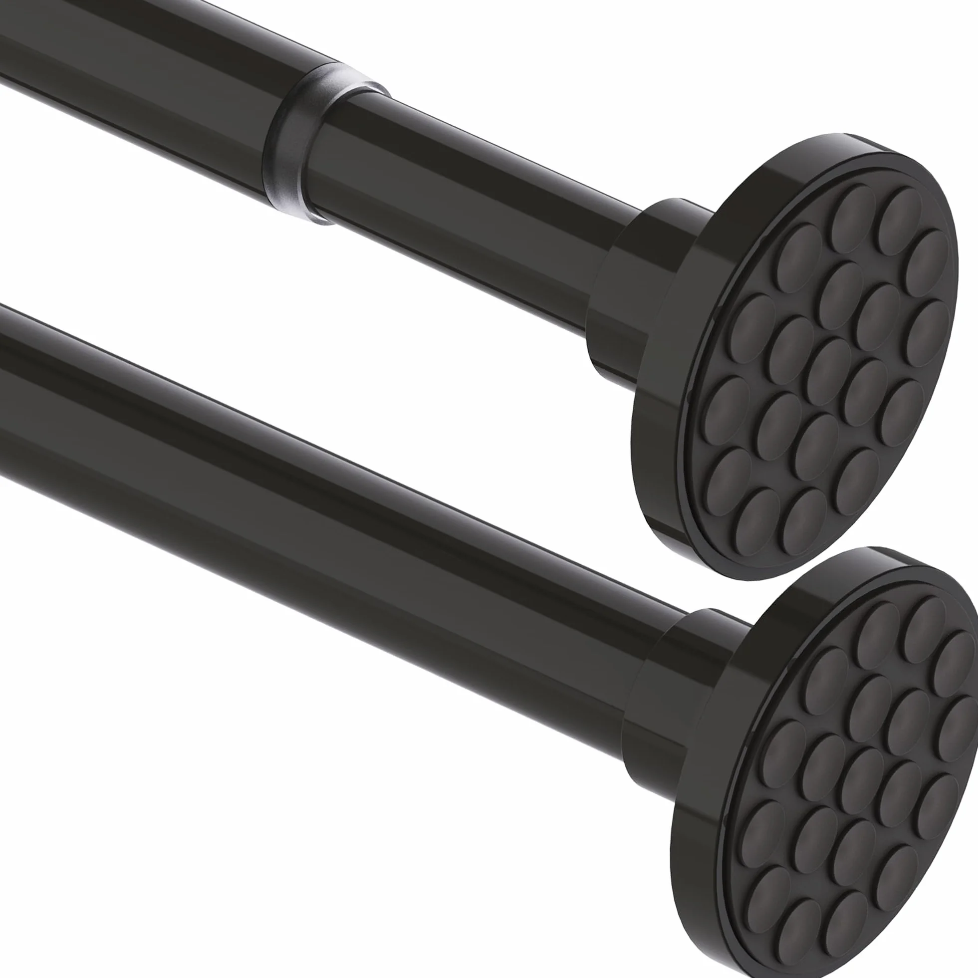 Gardinenstange 300 CM Lang Gardinenstange Extra Länge Duschstange ohne Bohren Kleiderstange Ausziehbar für Badezimmer,Schlafzimmer Schwarz(85-270CM Φ32mm)
